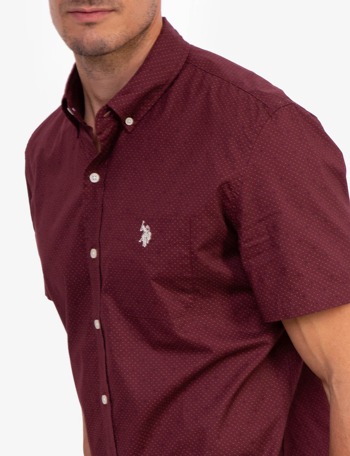 Printed Cotton Short Sleeve Shirt with Abstract Design | Button-Up Casual Wear