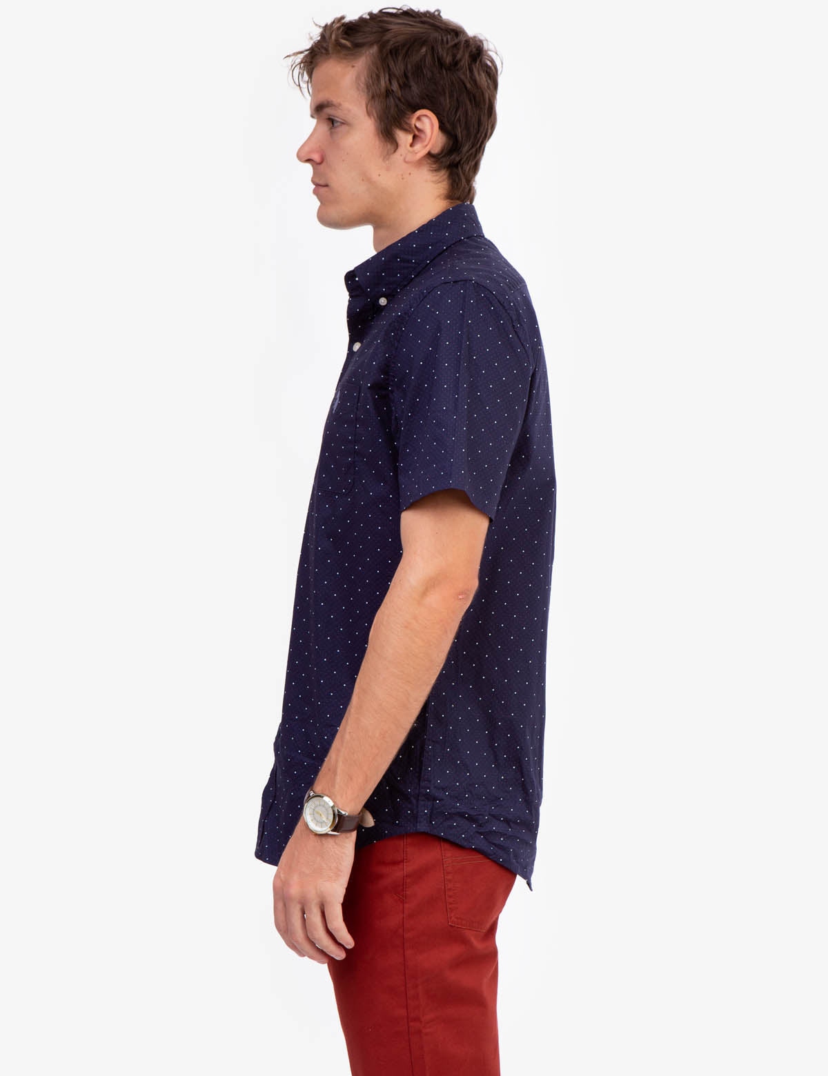 Printed Cotton Short Sleeve Shirt with Abstract Design | Button-Up Casual Wear