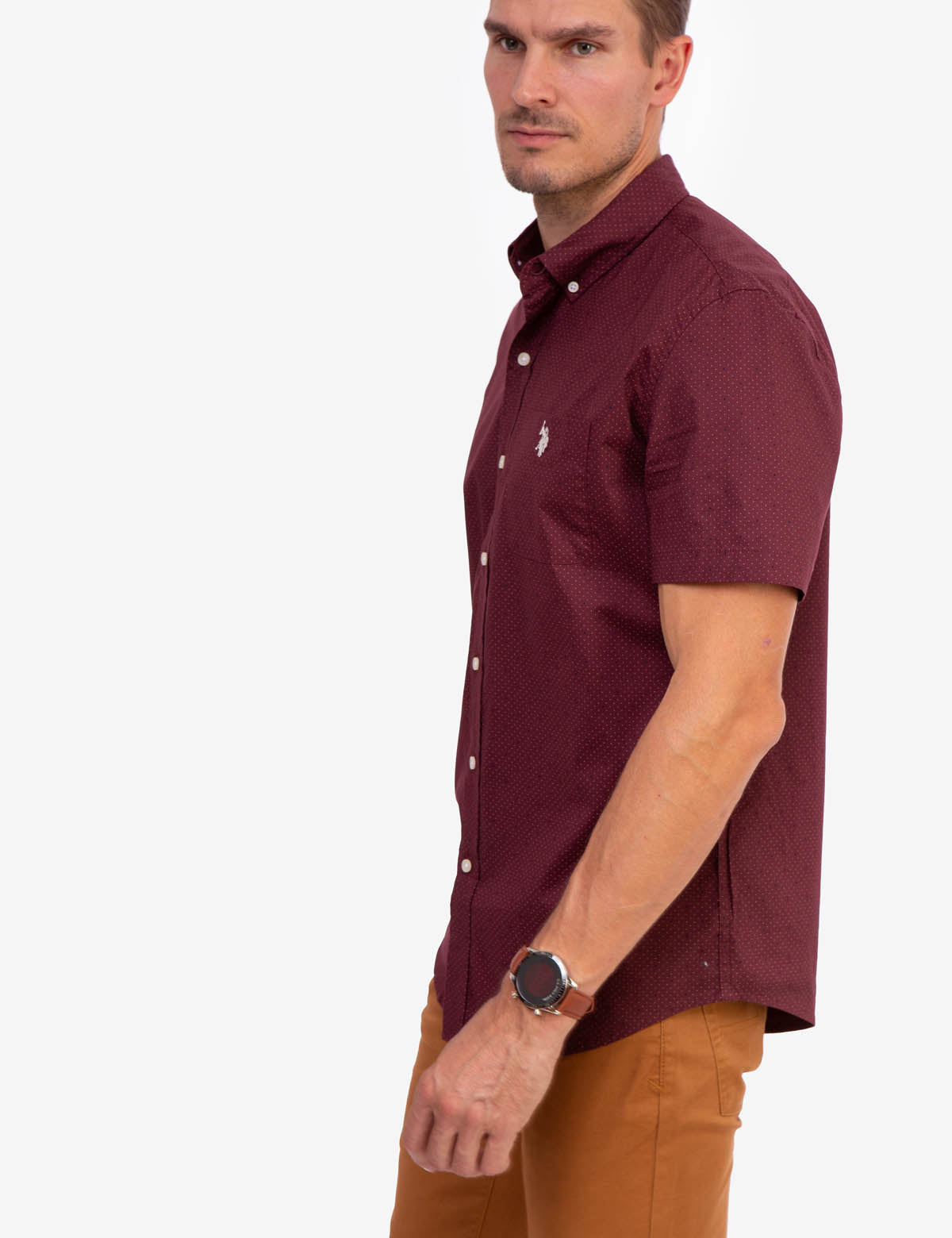 Printed Cotton Short Sleeve Shirt with Abstract Design | Button-Up Casual Wear