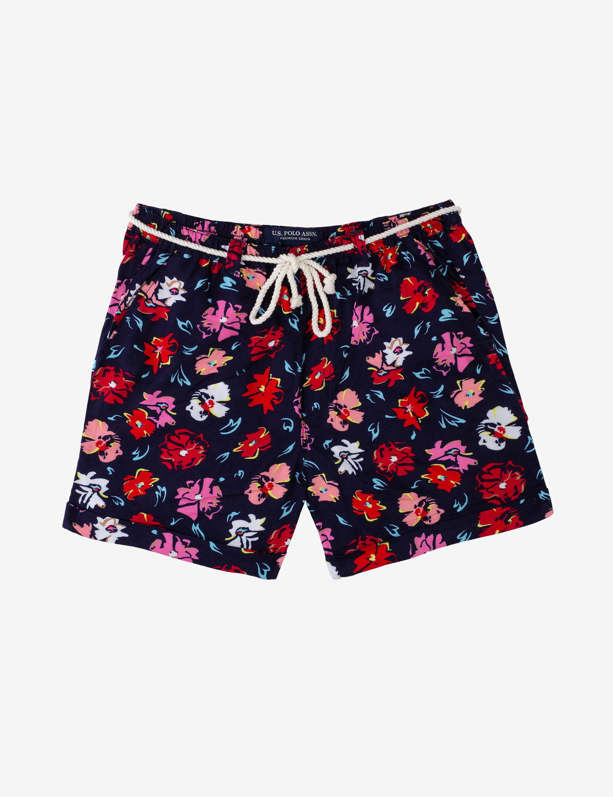 Floral Print Shorts with Tie Front & Side Pockets | Casual Summer Wear