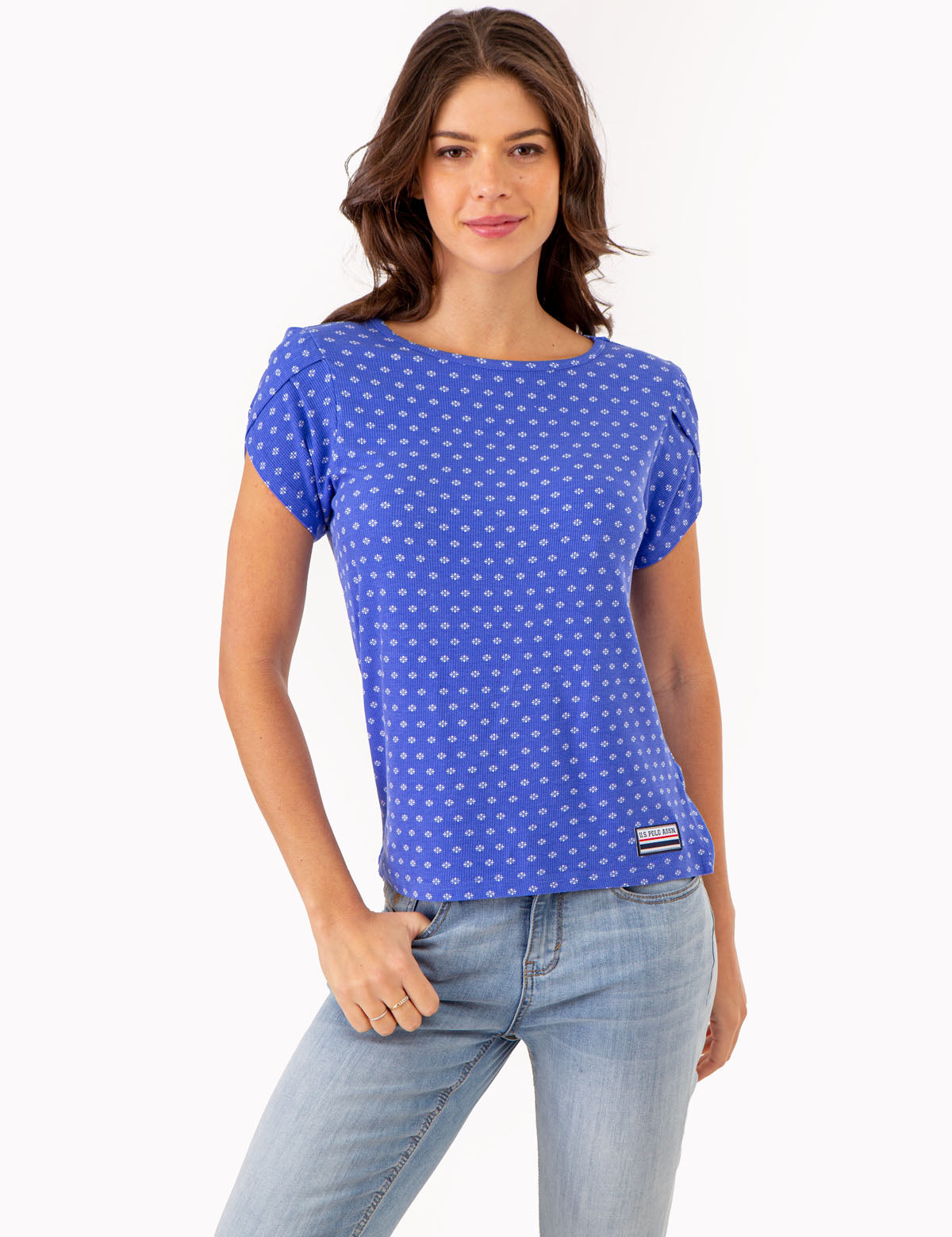 Printed Tulip Sleeve Blouse for Women | Floral Top