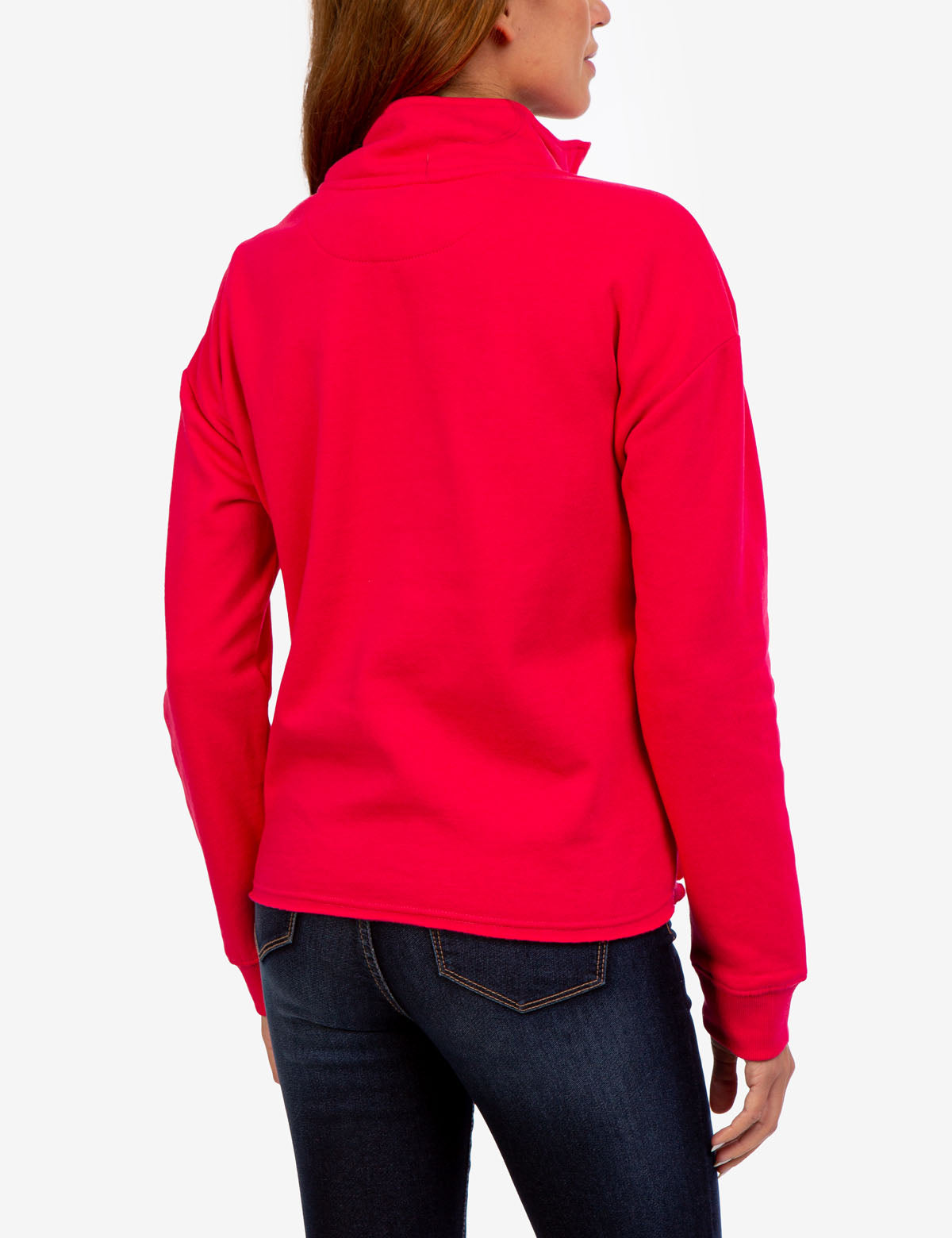 Quarter Zip Sweatshirt with Faux Leather Detail | USPA Logo