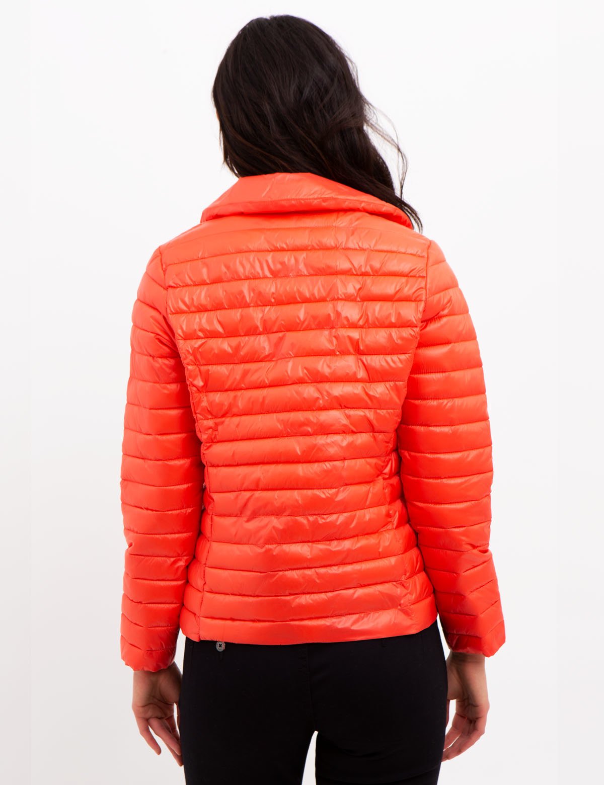 Quilted Jacket with Long Sleeves & Embroidered Logo | Machine Washable