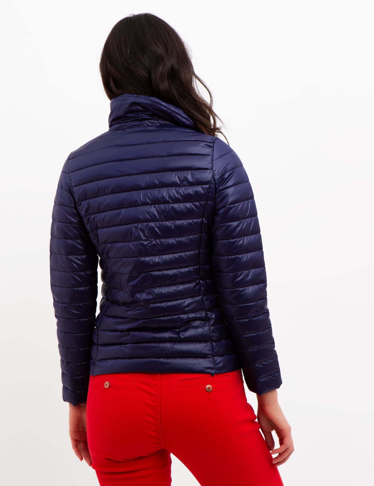 Quilted Jacket with Long Sleeves & Embroidered Logo | Machine Washable