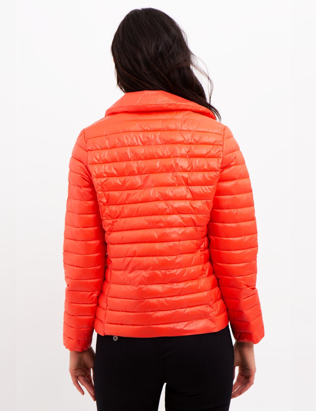 Quilted Jacket with Long Sleeves & Embroidered Logo | Machine Washable