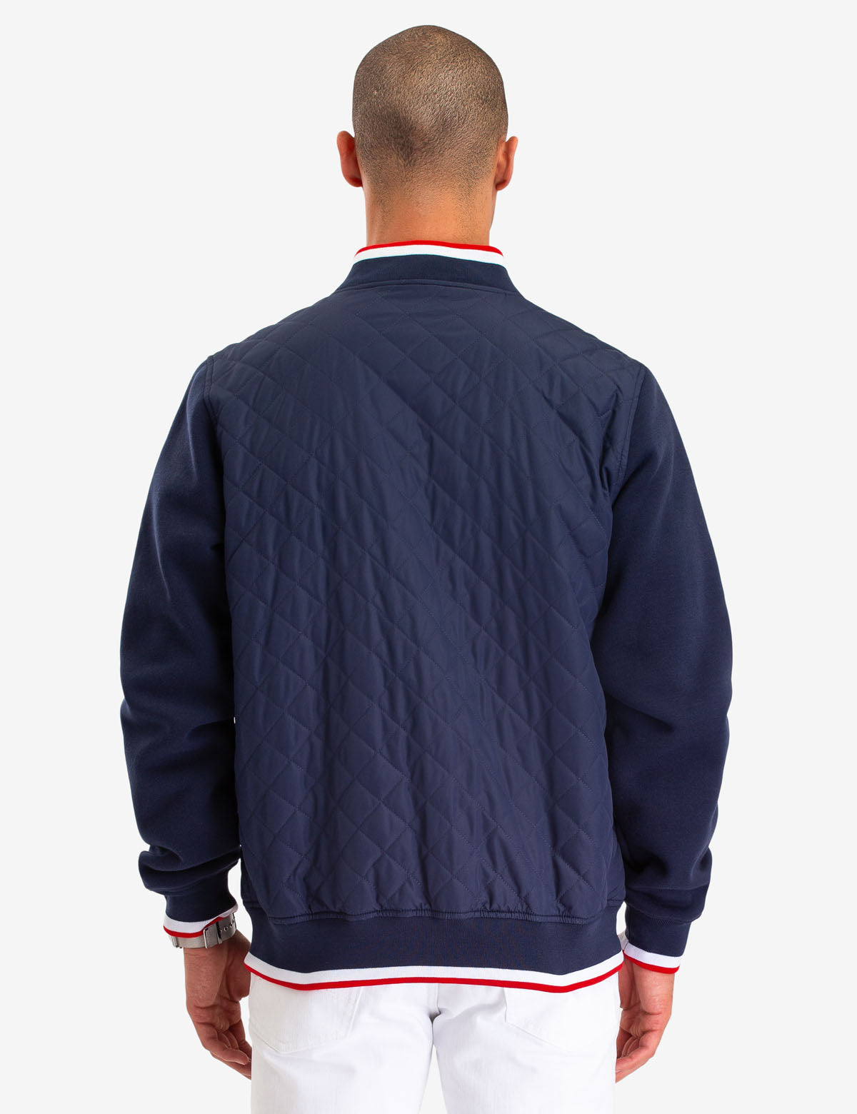 Quilted Knit Jacket with Embroidered Logo | Machine Washable