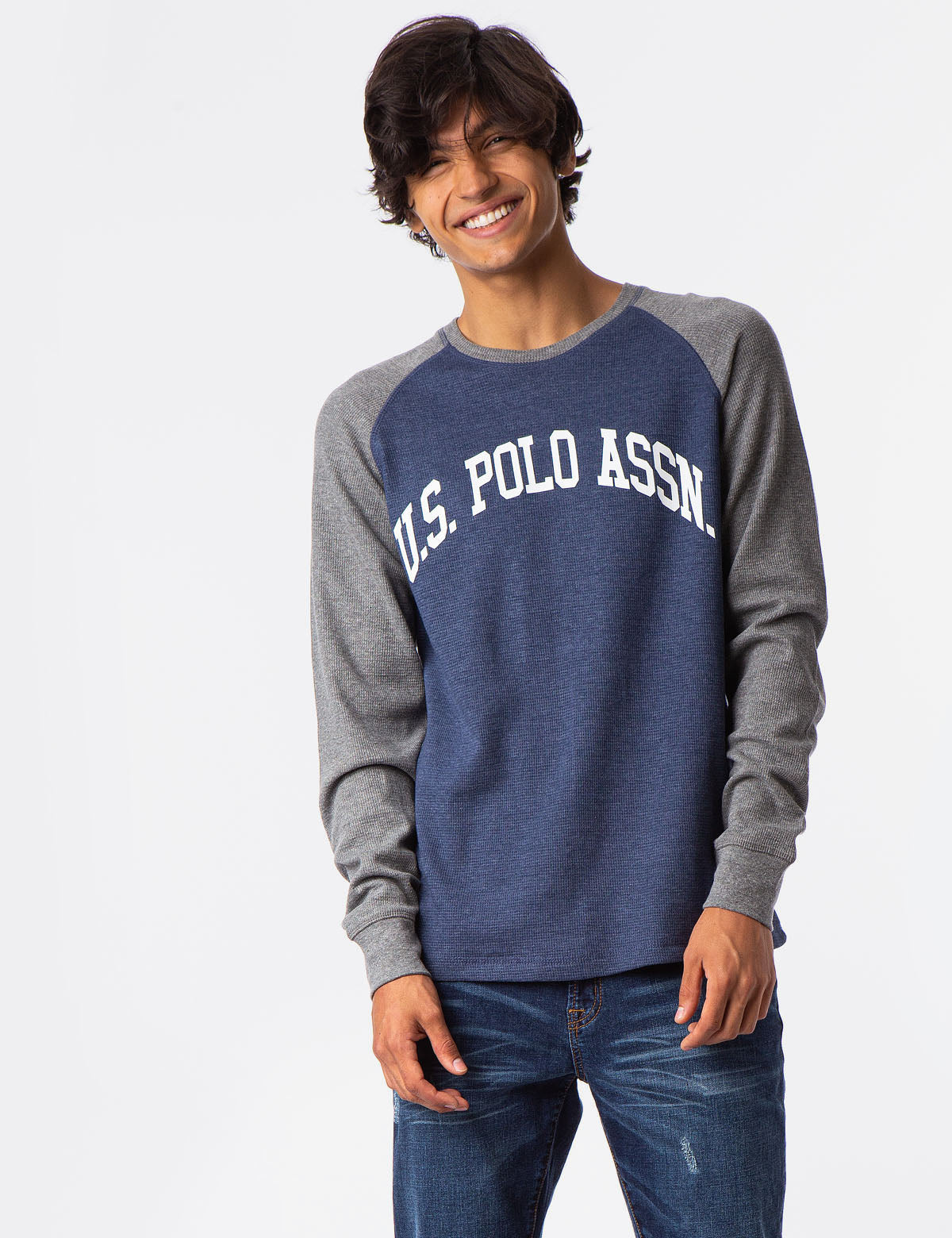 Thermal Raglan Shirt with Logo | U.S. Polo Assn.