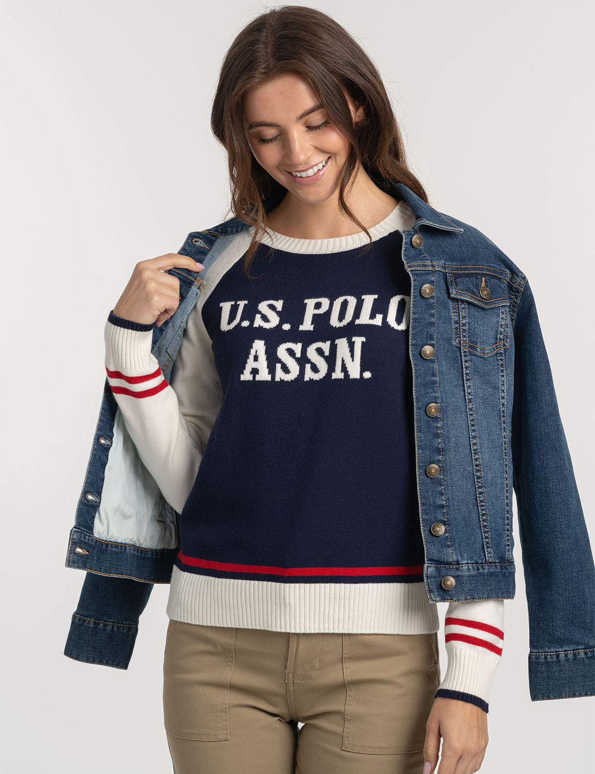 Baseball Crew Neck Sweater with Raglan Sleeves | Casual Wear