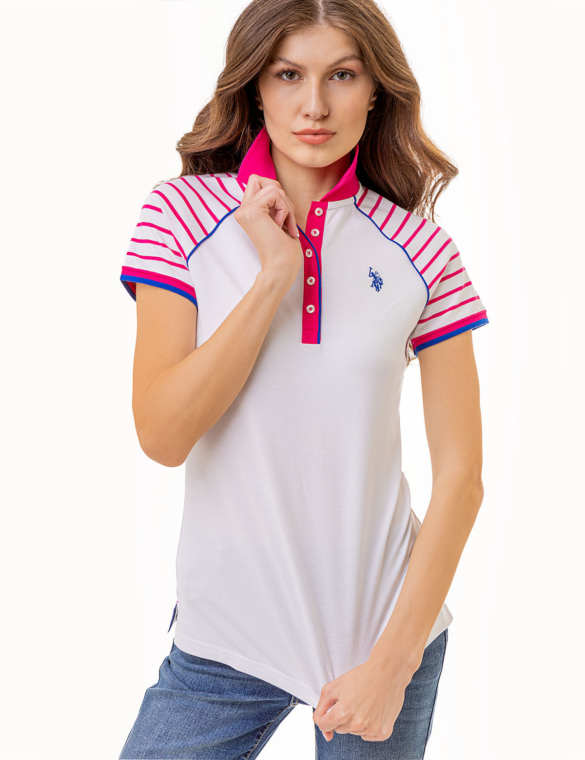 Raglan Stripe Polo Shirt for Men | Casual & Sporty Fit