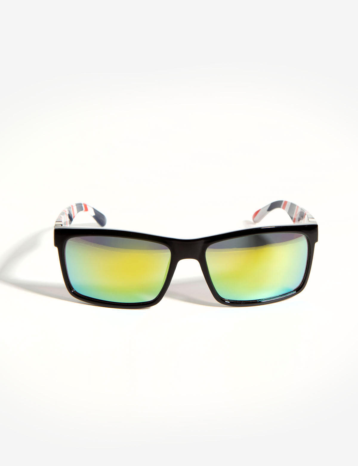 Rectangle Barber Patterned Sunglasses with UV Protection | Gradient Lens