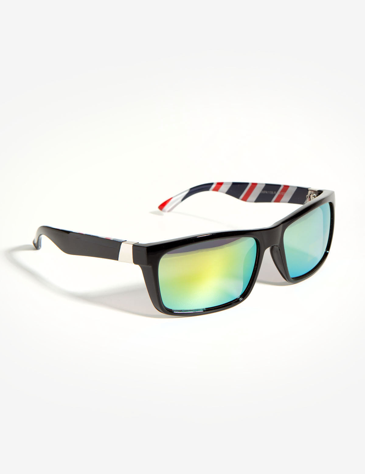 Rectangle Barber Patterned Sunglasses with UV Protection | Gradient Lens