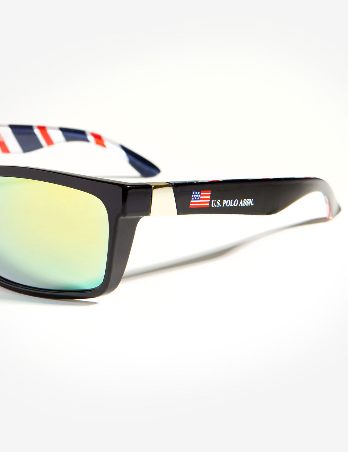 Rectangle Barber Patterned Sunglasses with UV Protection | Gradient Lens