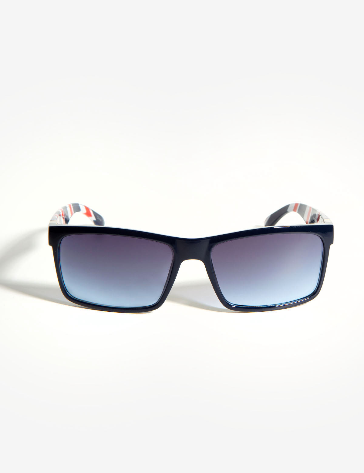 Rectangle Barber Patterned Sunglasses with UV Protection | Gradient Lens
