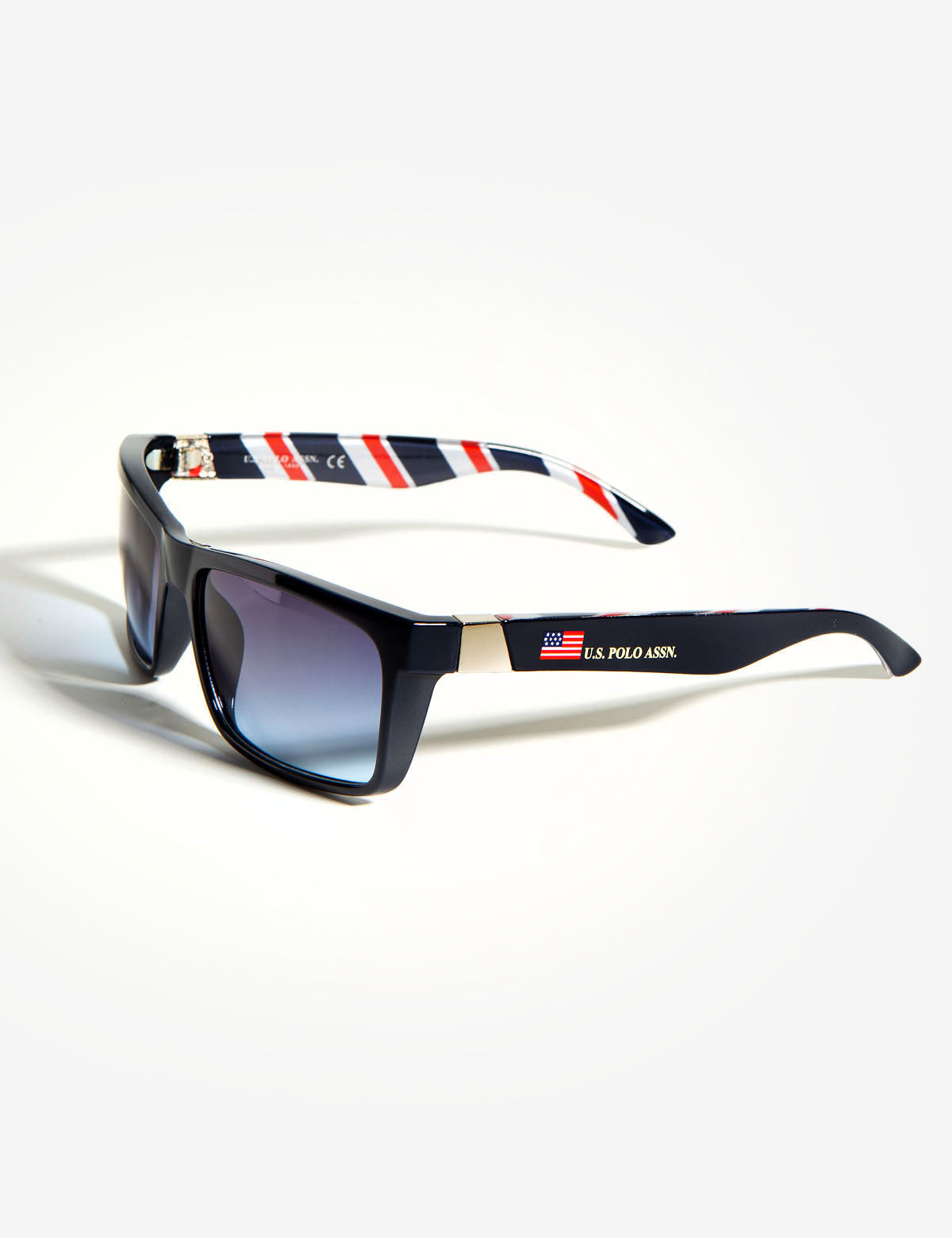 Rectangle Barber Patterned Sunglasses with UV Protection | Gradient Lens