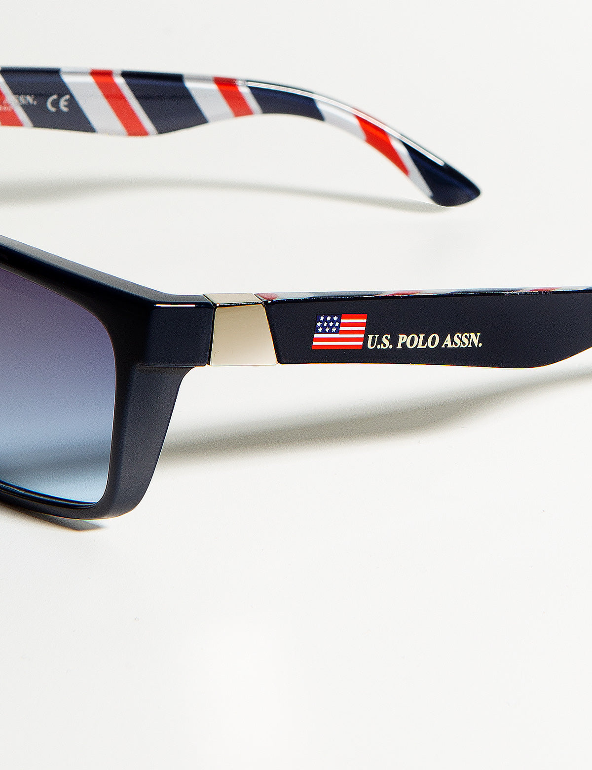 Rectangle Barber Patterned Sunglasses with UV Protection | Gradient Lens