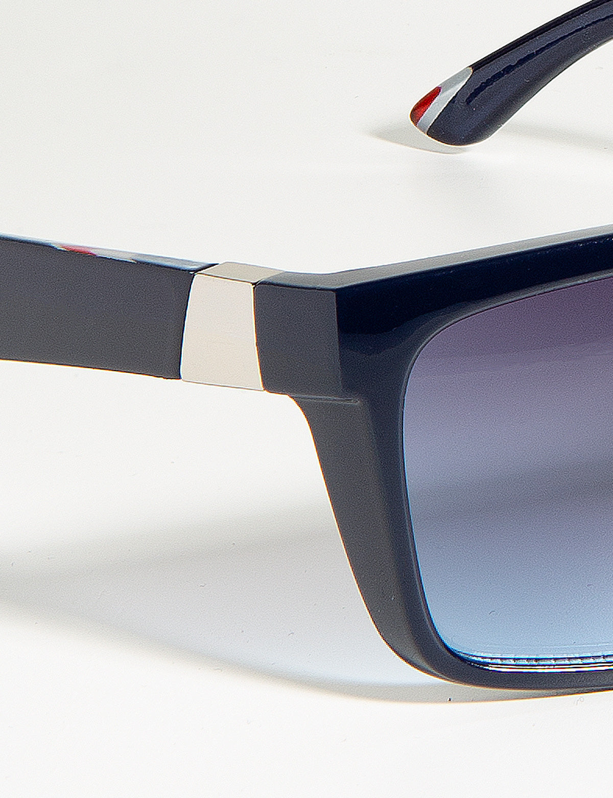Rectangle Barber Patterned Sunglasses with UV Protection | Gradient Lens