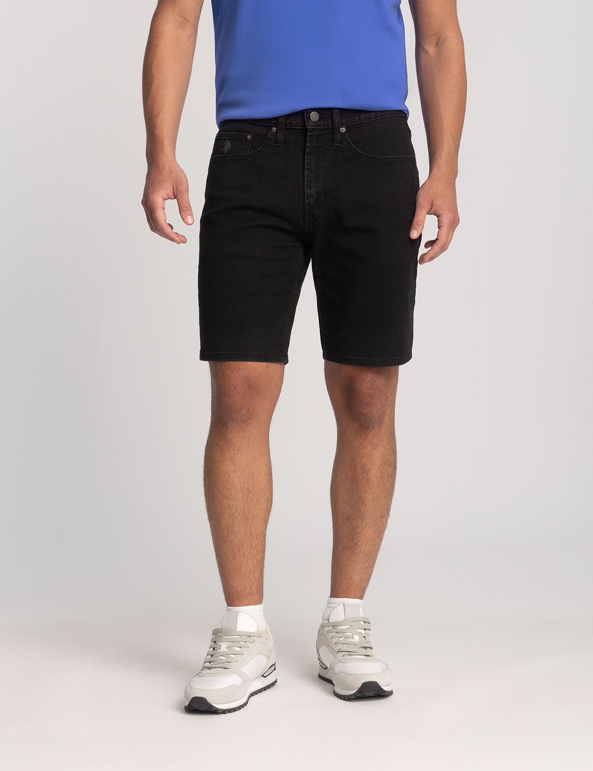 Slim Straight Denim Shorts with 5 Pockets | Classic Fit for Casual Wear