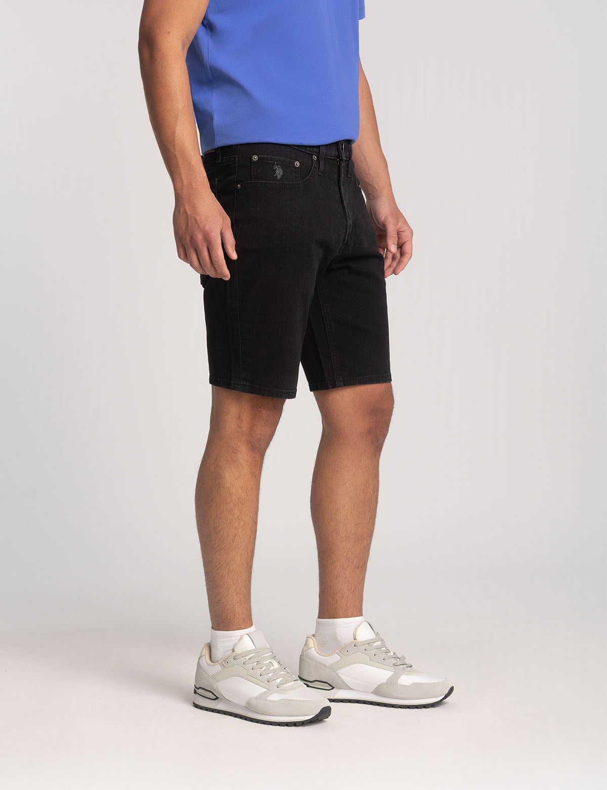 Slim Straight Denim Shorts with 5 Pockets | Classic Fit for Casual Wear
