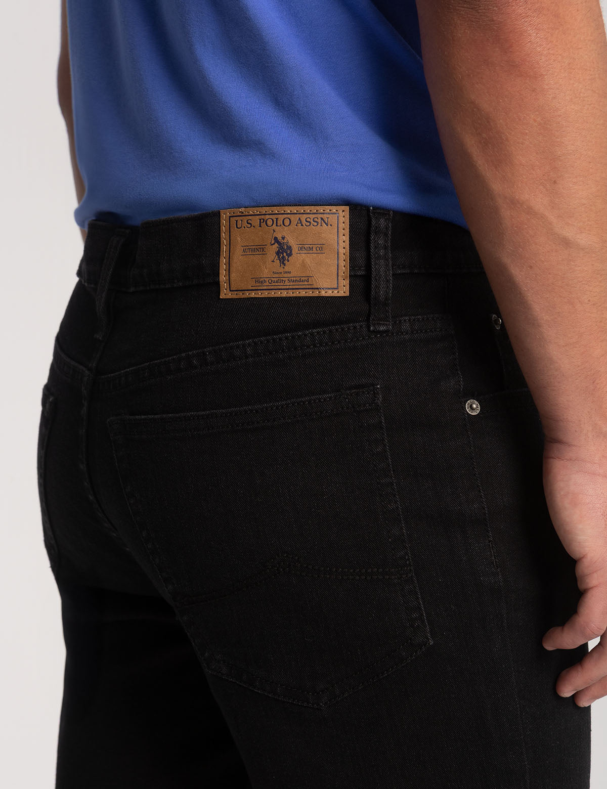 Slim Straight Denim Shorts with 5 Pockets | Classic Fit for Casual Wear