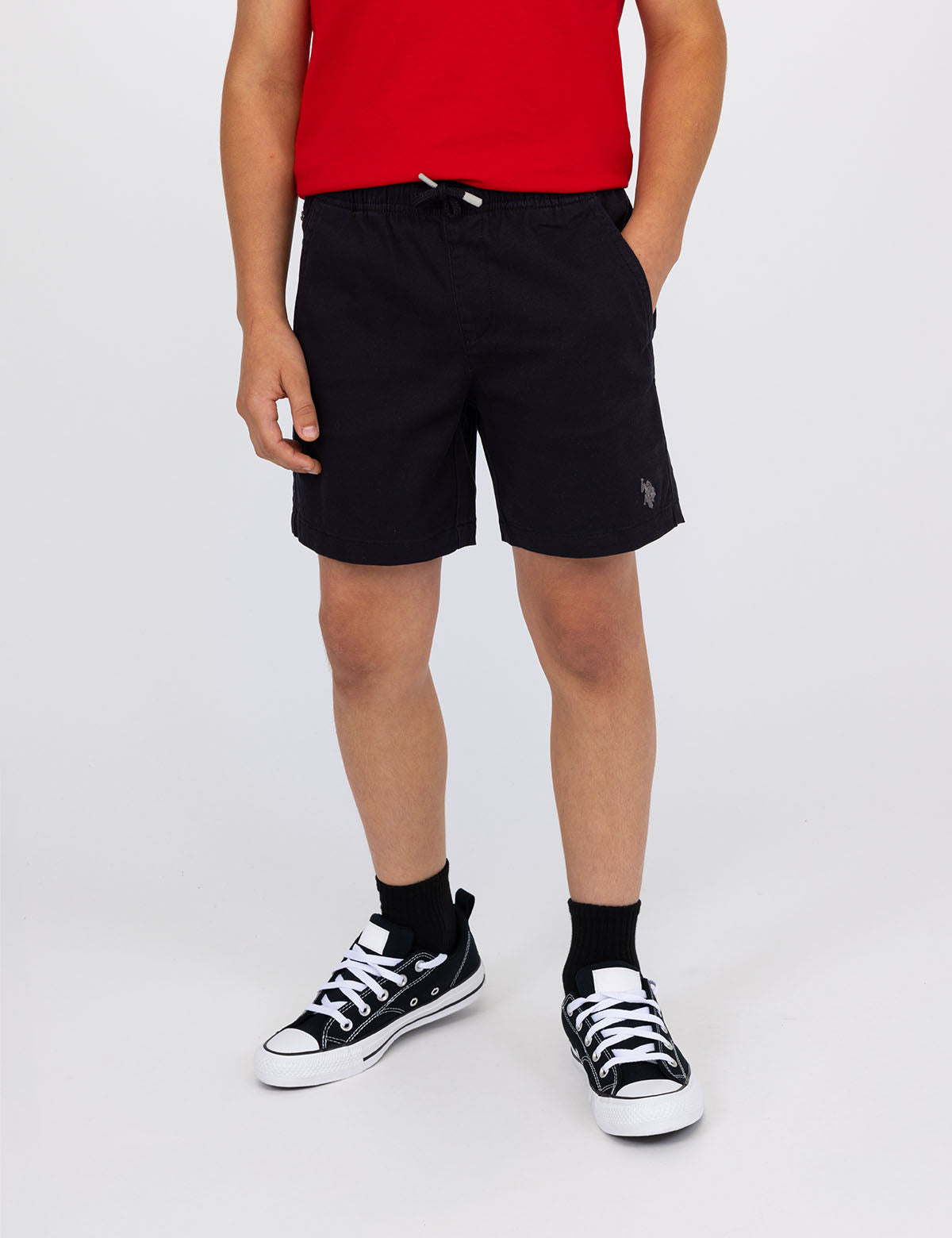 Boys Stretch Twill Jogger Shorts | Pull-On Design