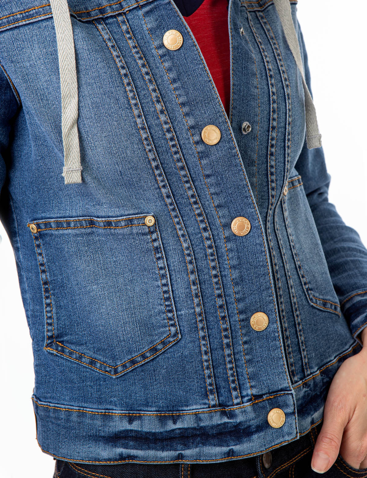 Eco-Friendly Denim Jacket with Detachable Hood | REPREVE® Recycled