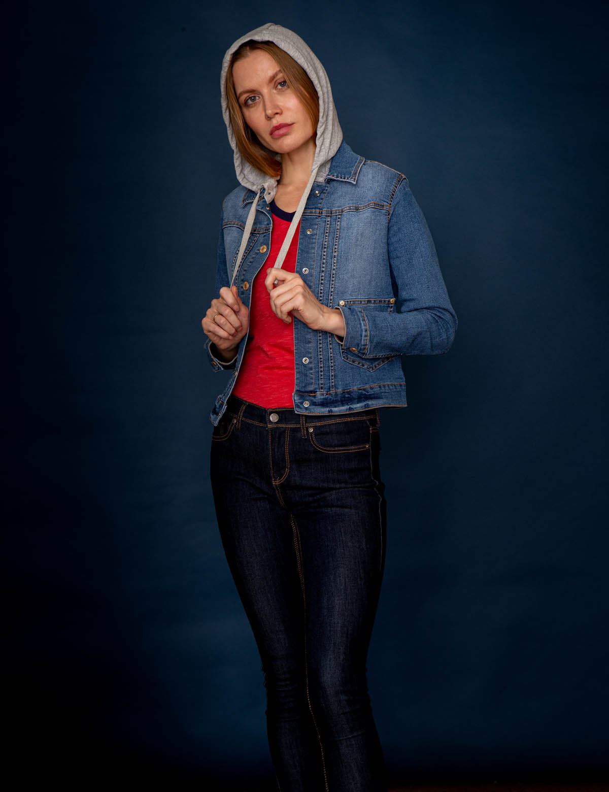 Eco-Friendly Denim Jacket with Detachable Hood | REPREVE® Recycled