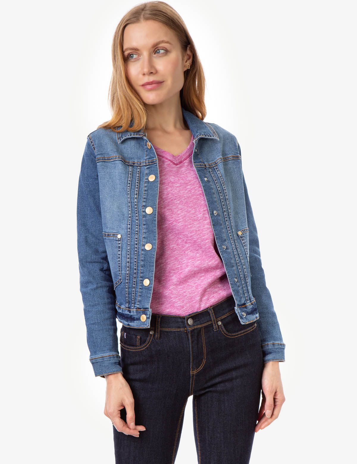 Eco-Friendly Denim Jacket with Detachable Hood | REPREVE® Recycled