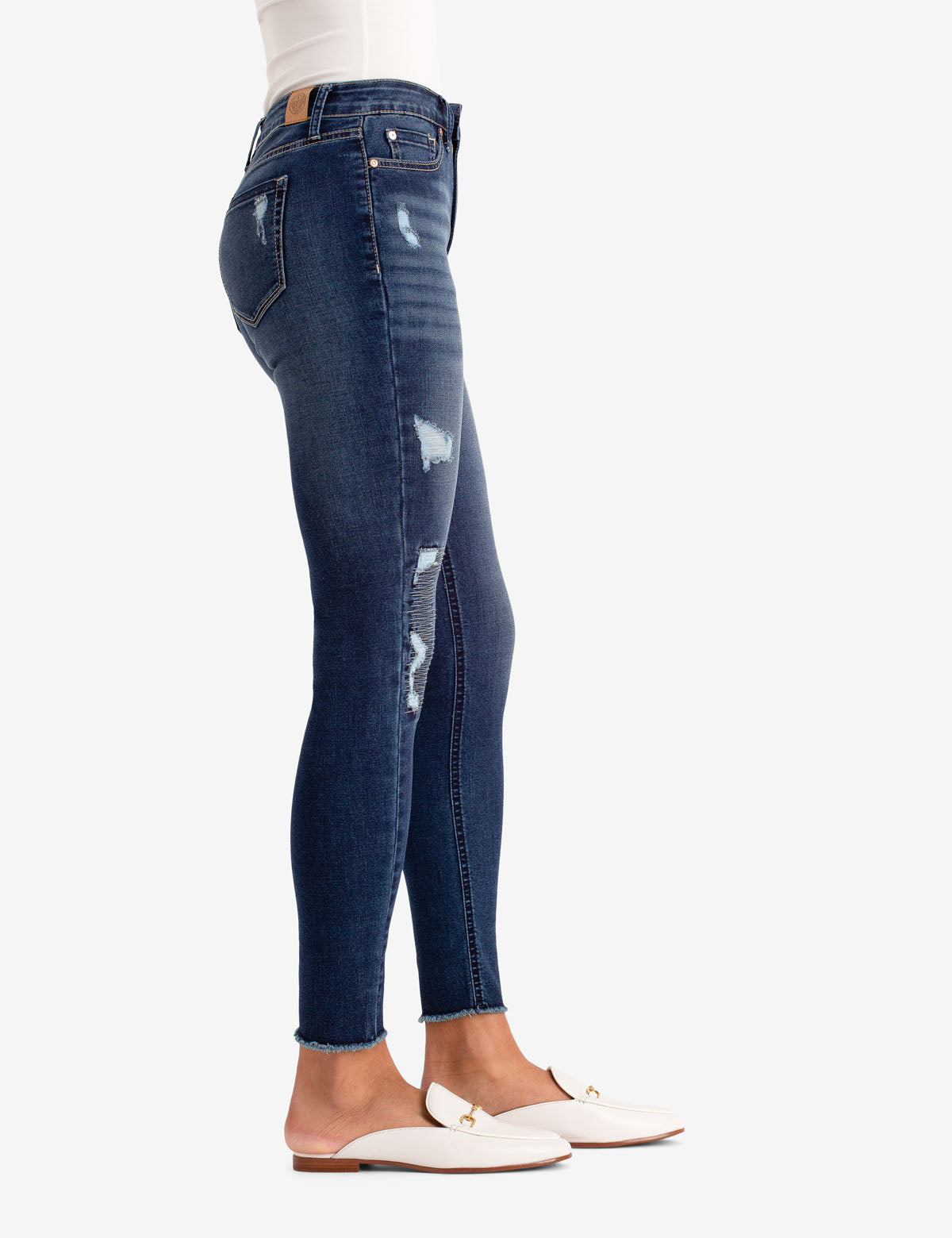High-Rise Destructed Jegging with Repreve® Recycled Fabric | Slimming Fit