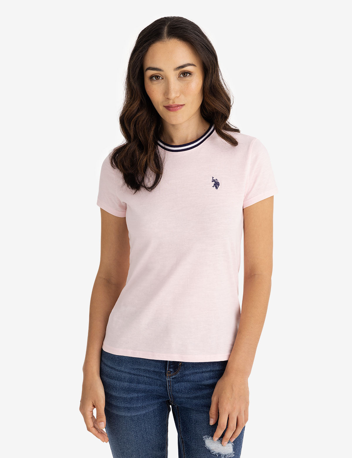 Ringer Neck Trim T-Shirt for Men & Women | Casual Vintage Style