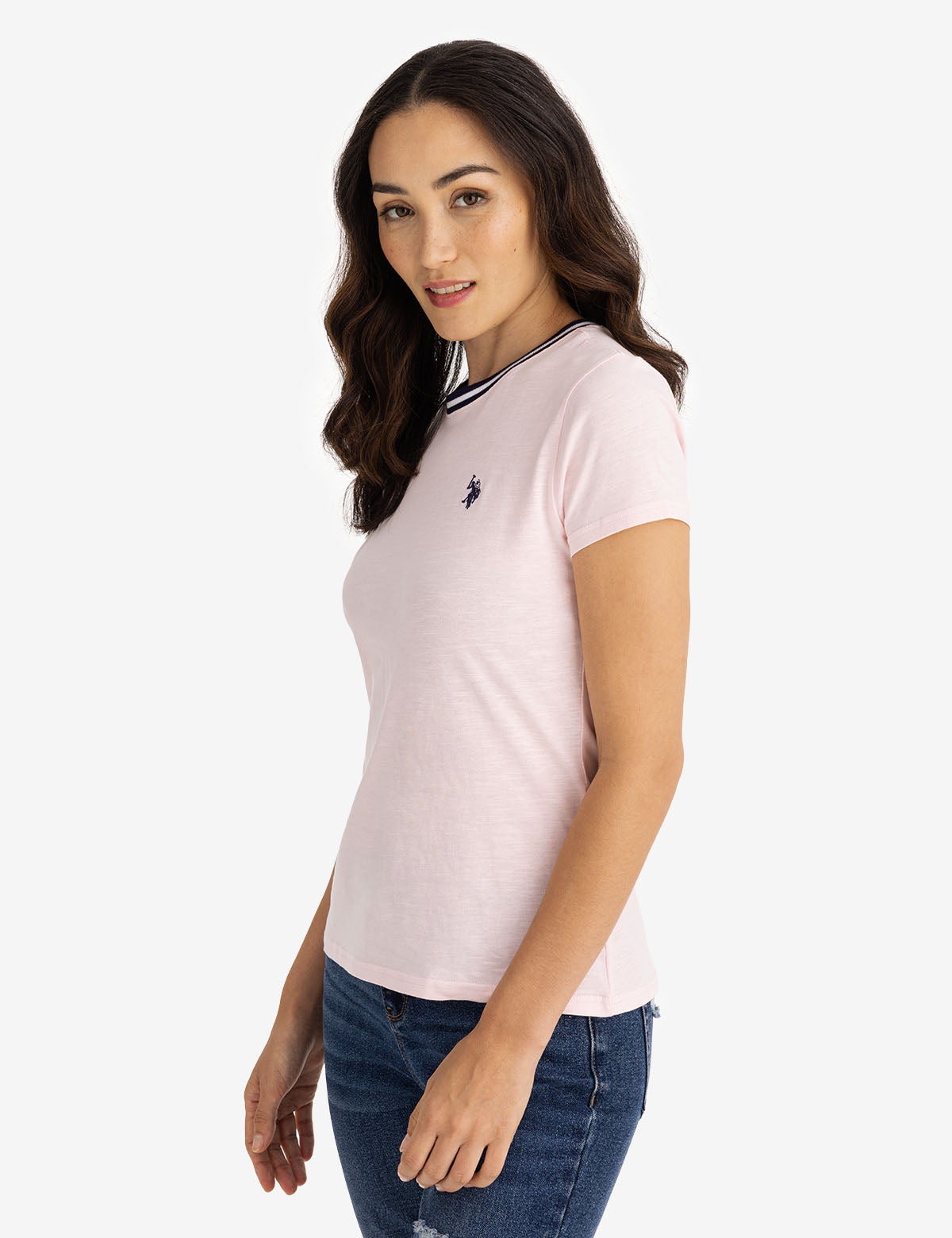 Ringer Neck Trim T-Shirt for Men & Women | Casual Vintage Style