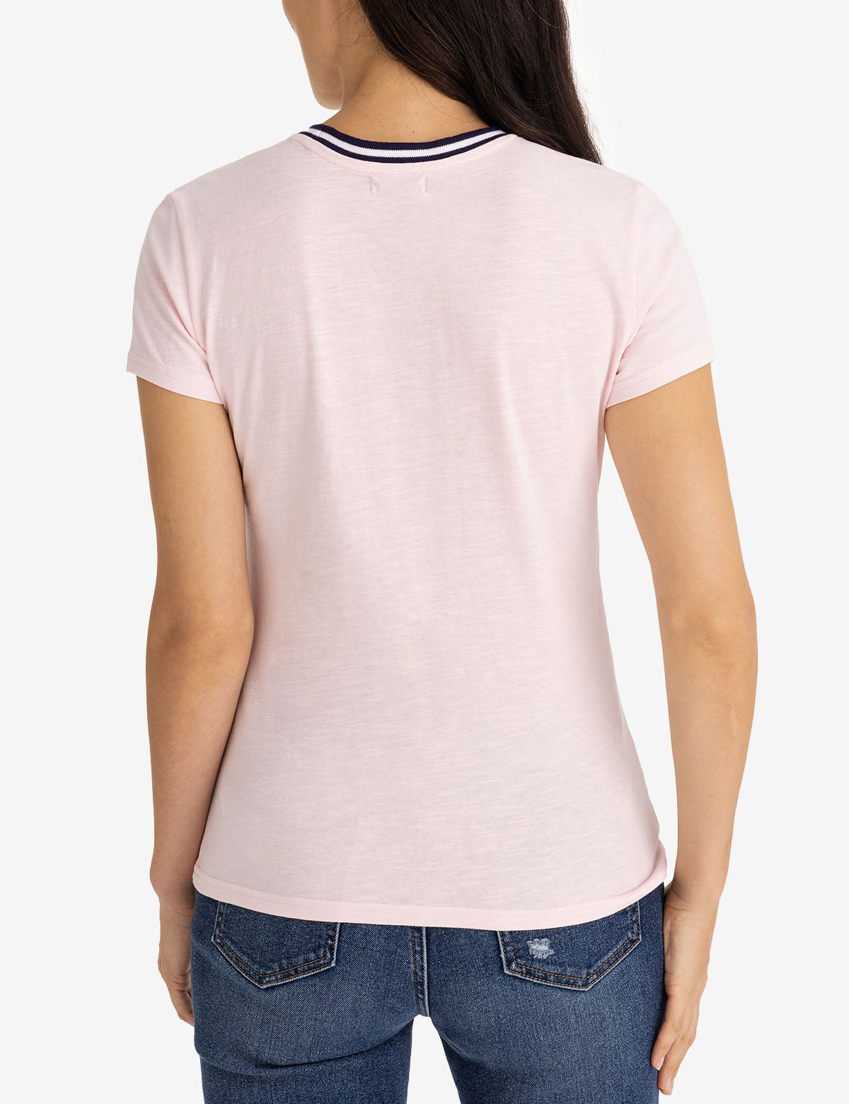 Ringer Neck Trim T-Shirt for Men & Women | Casual Vintage Style