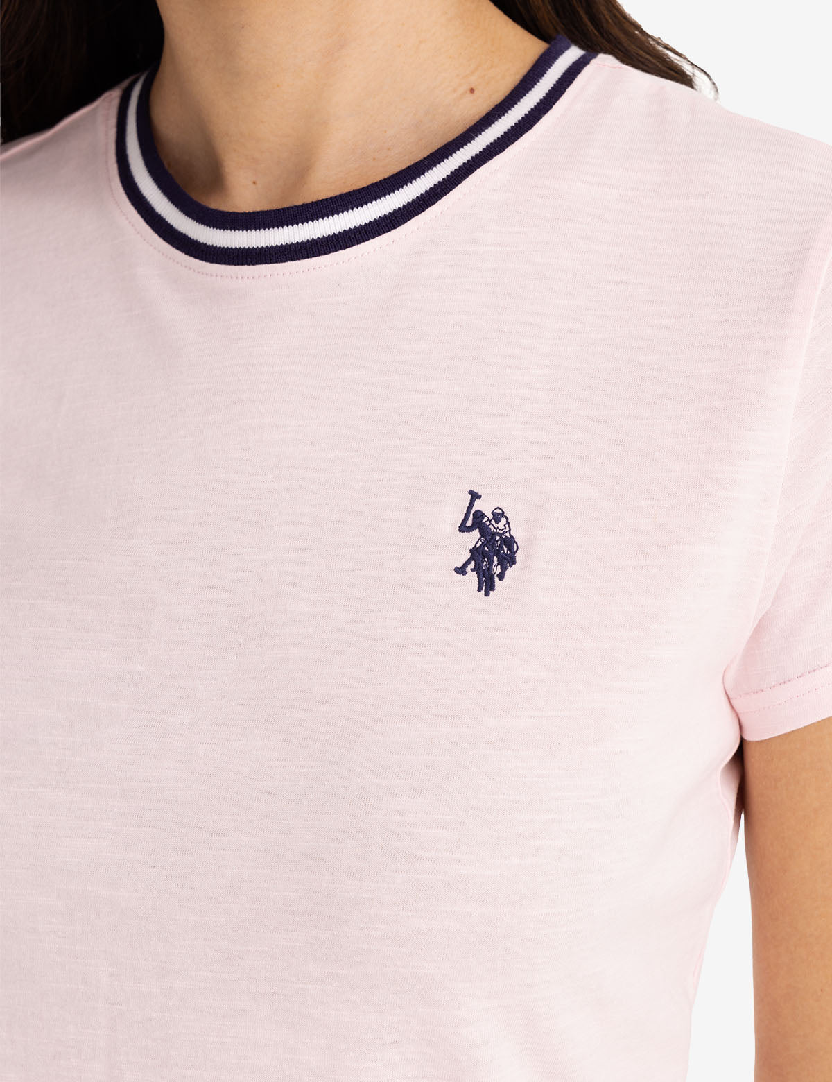 Ringer Neck Trim T-Shirt for Men & Women | Casual Vintage Style