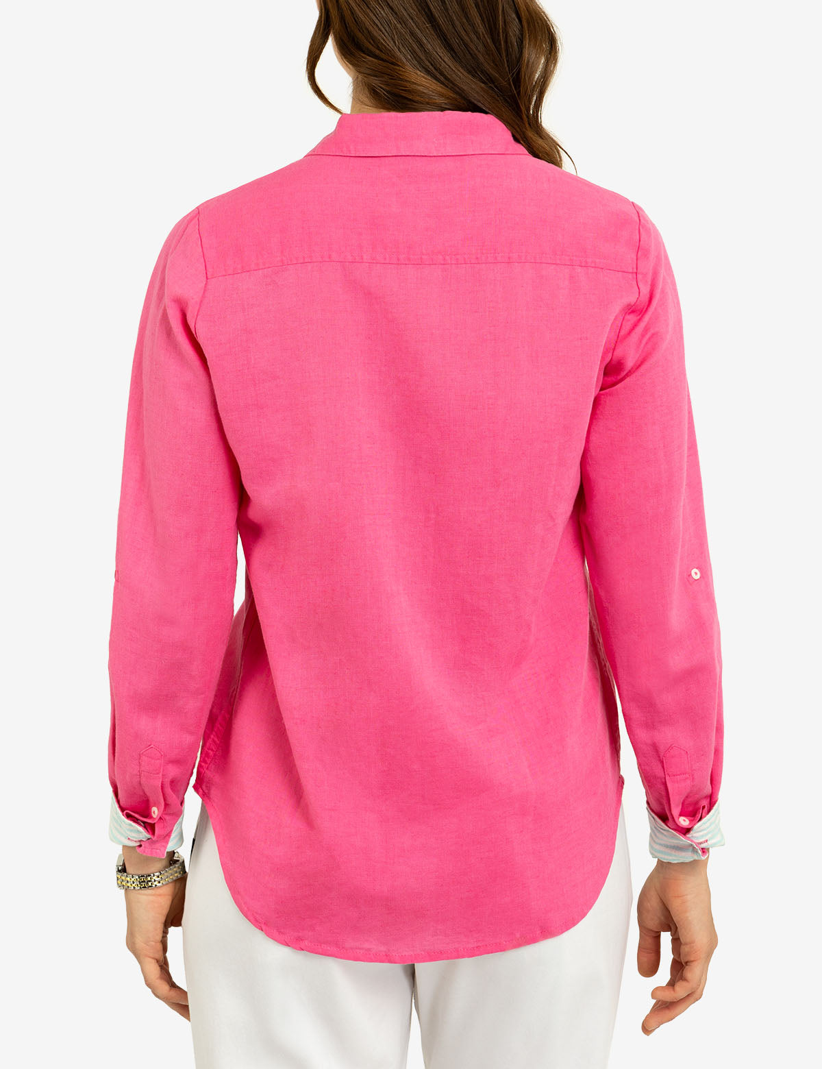 Roll Sleeve Linen Shirt for Men | Breathable Summer Casual Wear