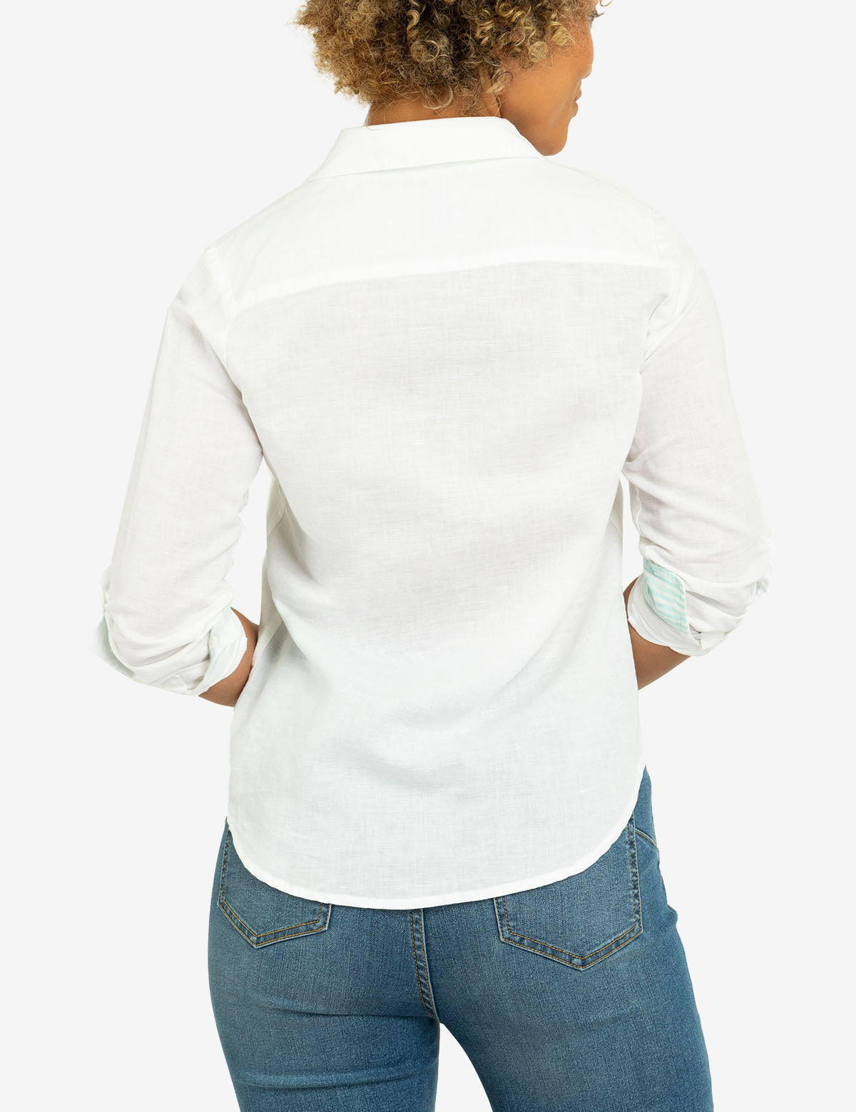 Roll Sleeve Linen Shirt for Men | Breathable Summer Casual Wear