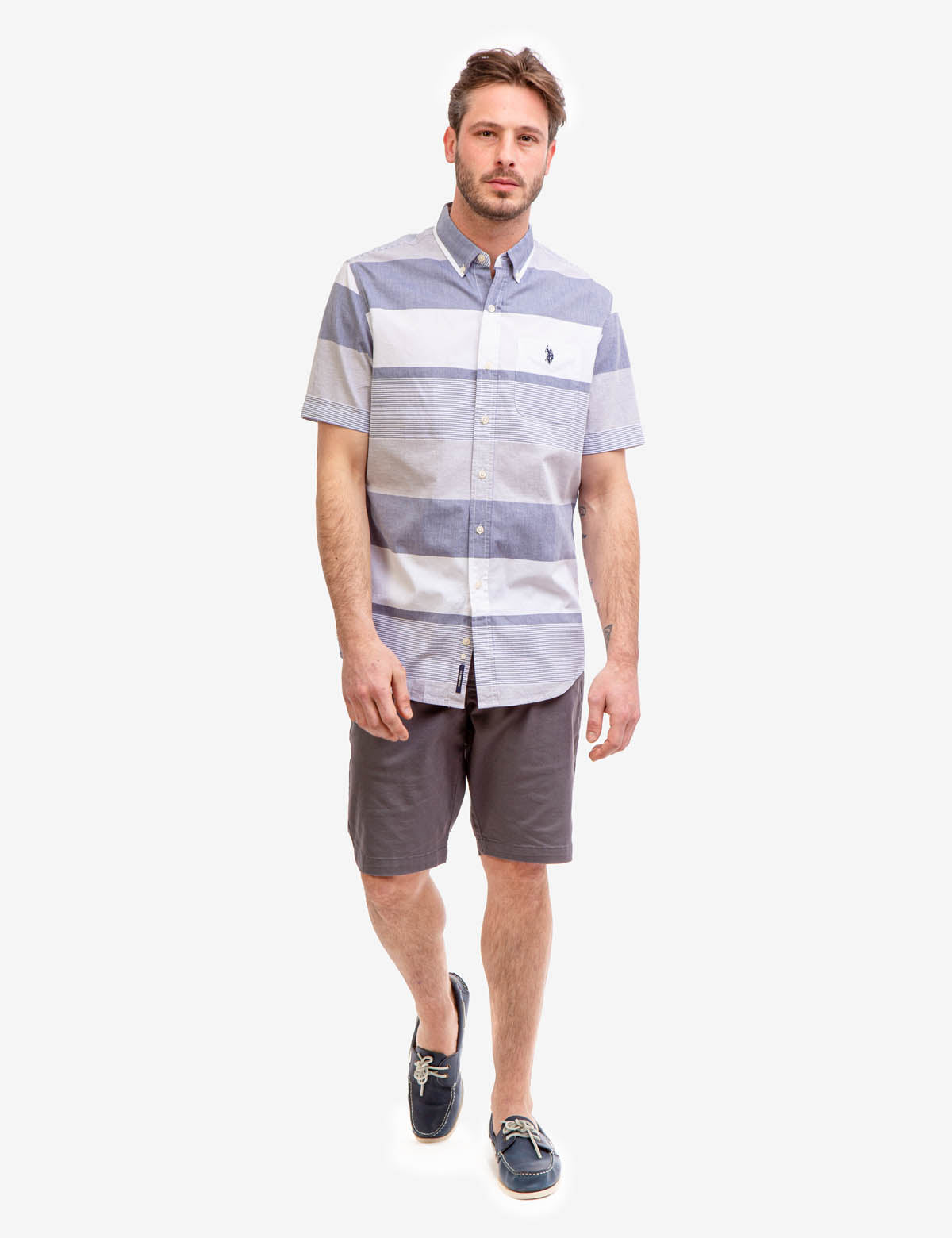 Short Sleeve Stripe Shirt | Royal Weave