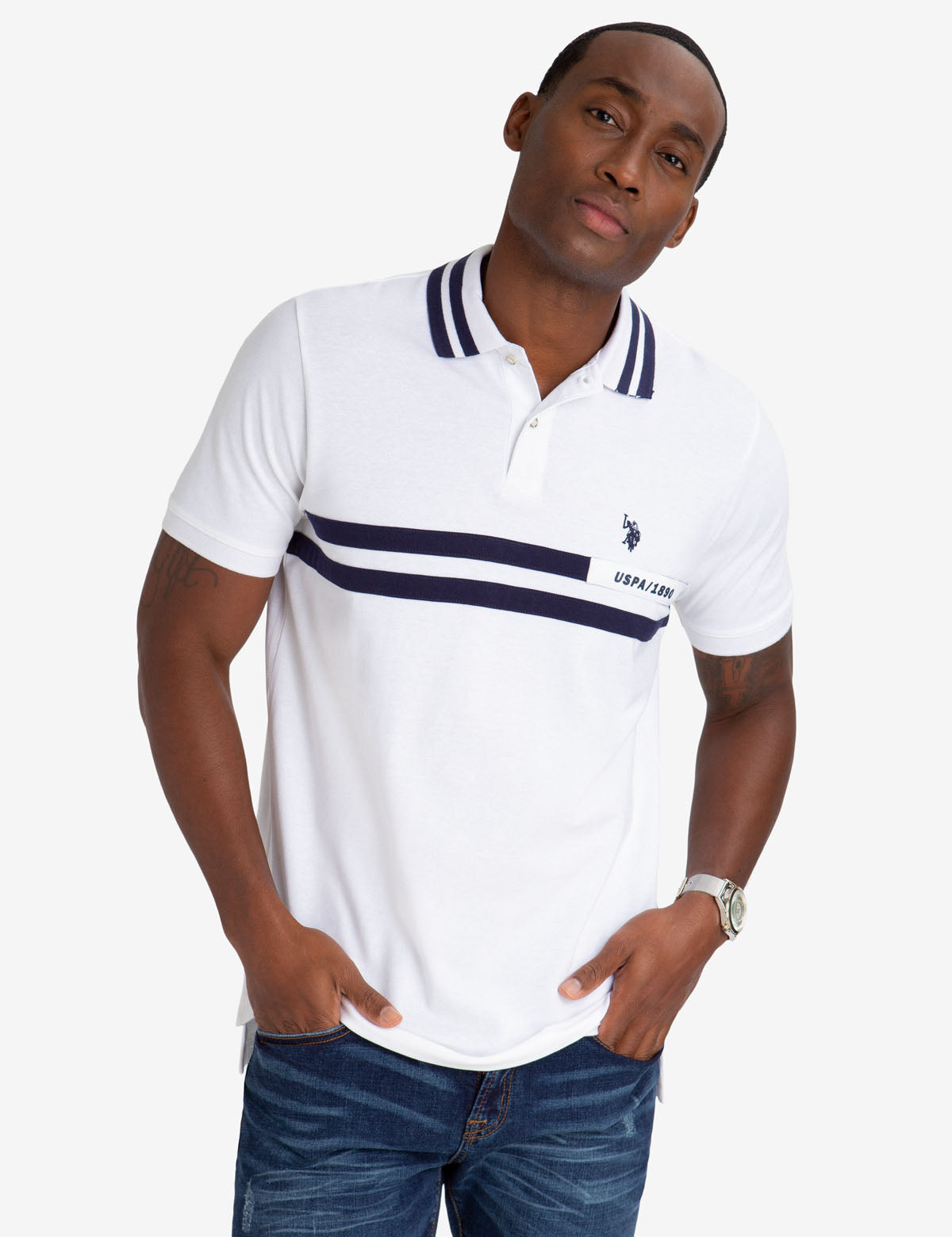 Men's Cotton Polo Shirt with Embroidered Logo | USPA 1890