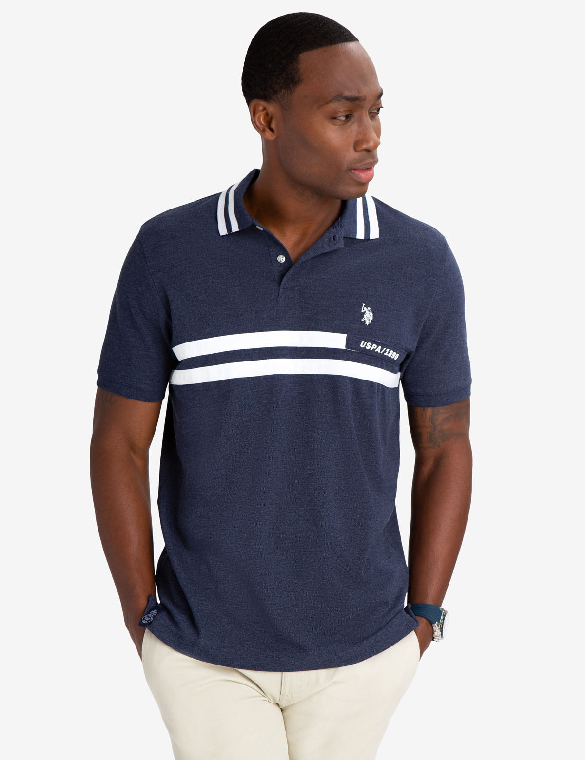 Men's Cotton Polo Shirt with Embroidered Logo | USPA 1890