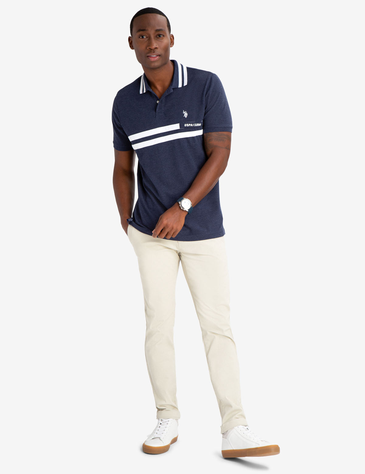 Men's Cotton Polo Shirt with Embroidered Logo | USPA 1890