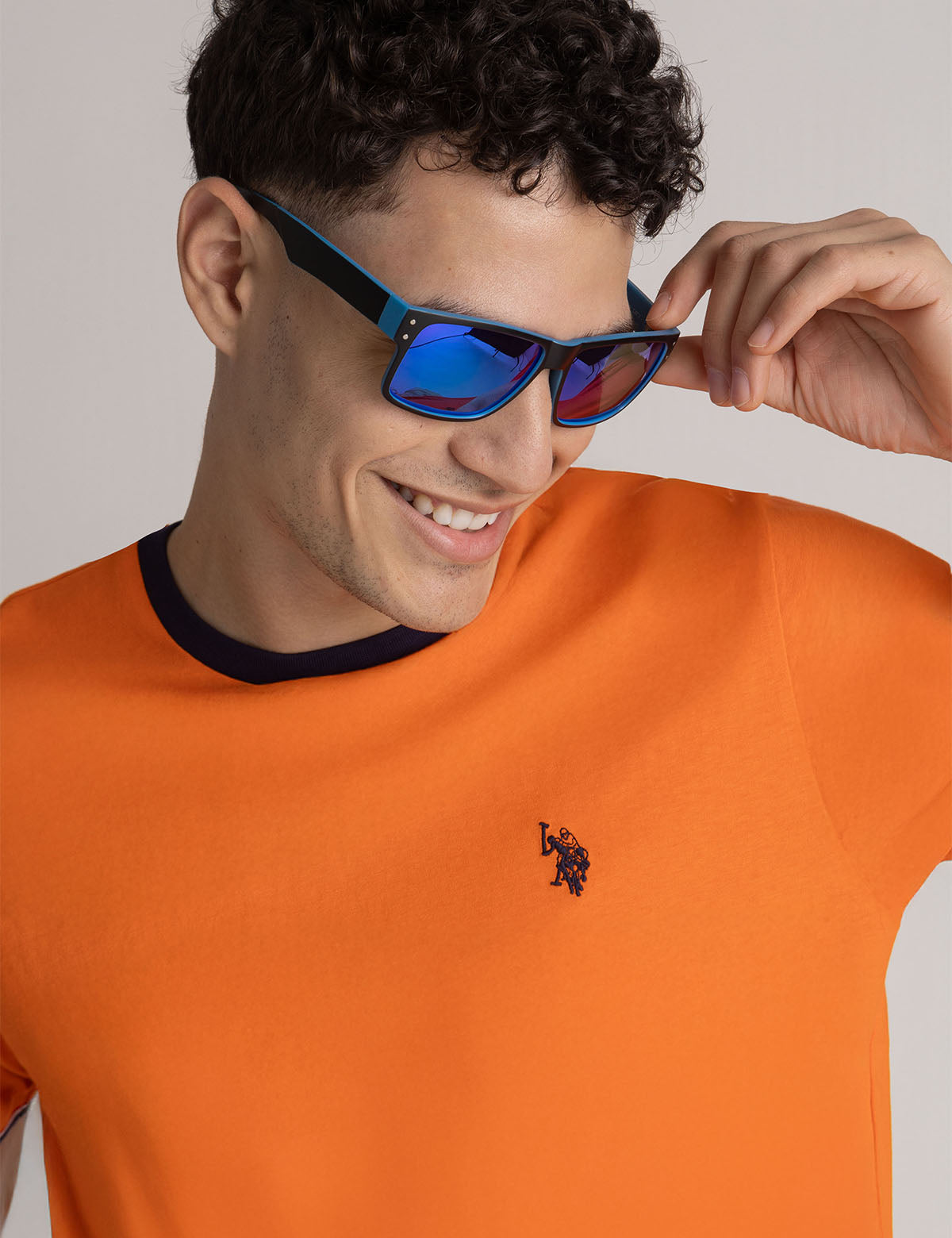 Men's Sport Sunglasses with Flag Design & UV Protection | Rectangular Frame