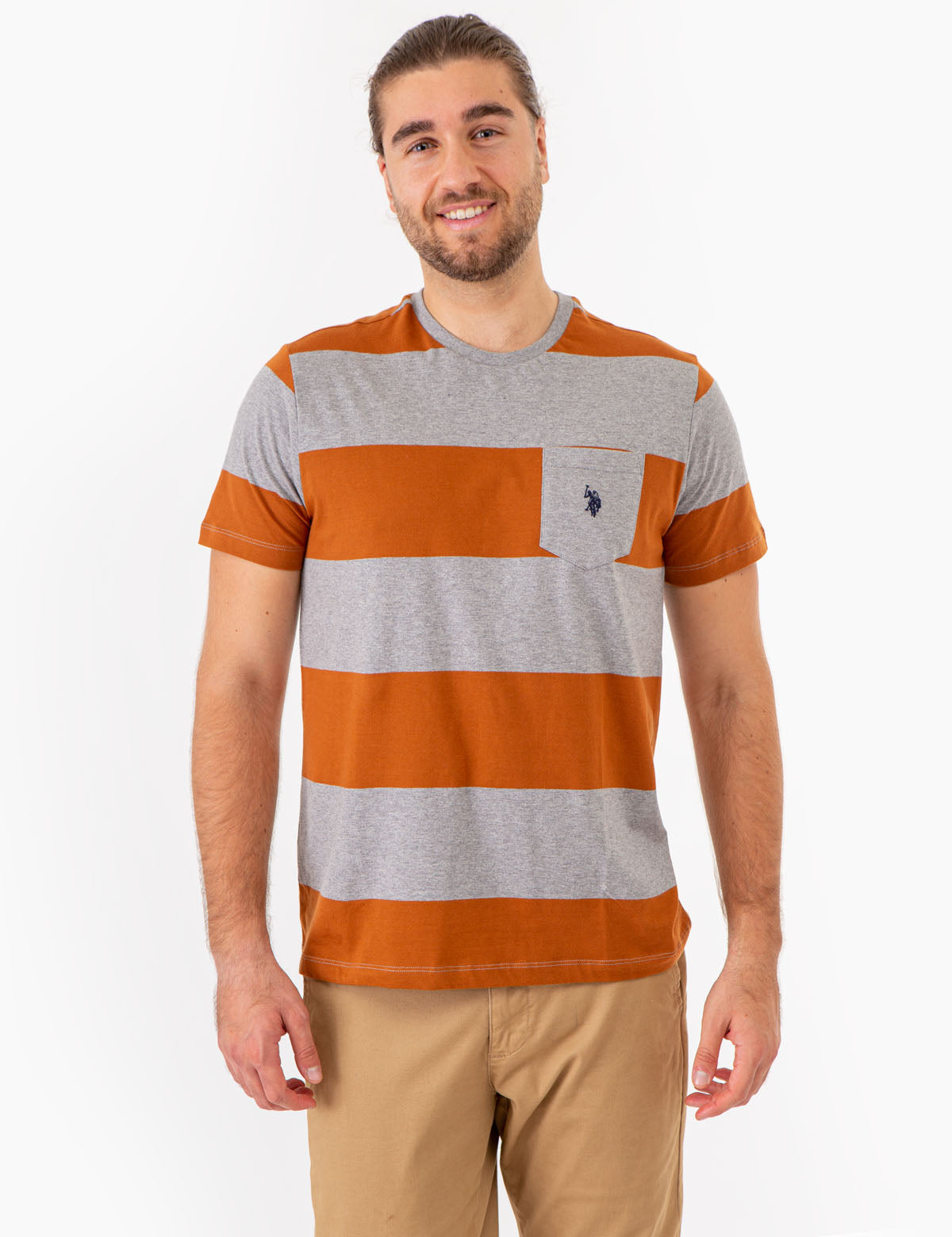 Rugby Stripe Jersey T-Shirt with Pocket | Classic Sporty Style