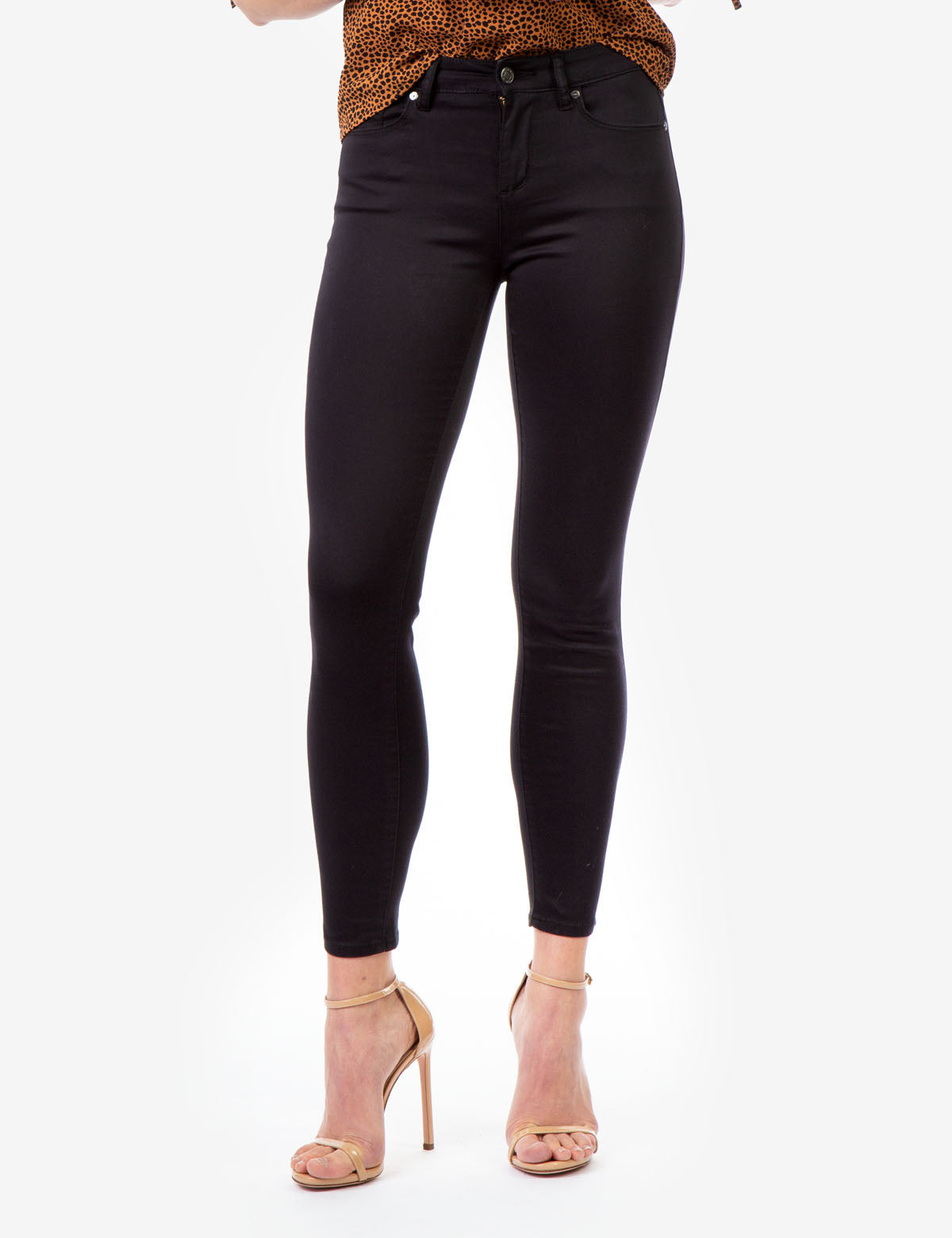 Women's High-Waisted Jeggings with Pockets & Zip Fly | SATEETN