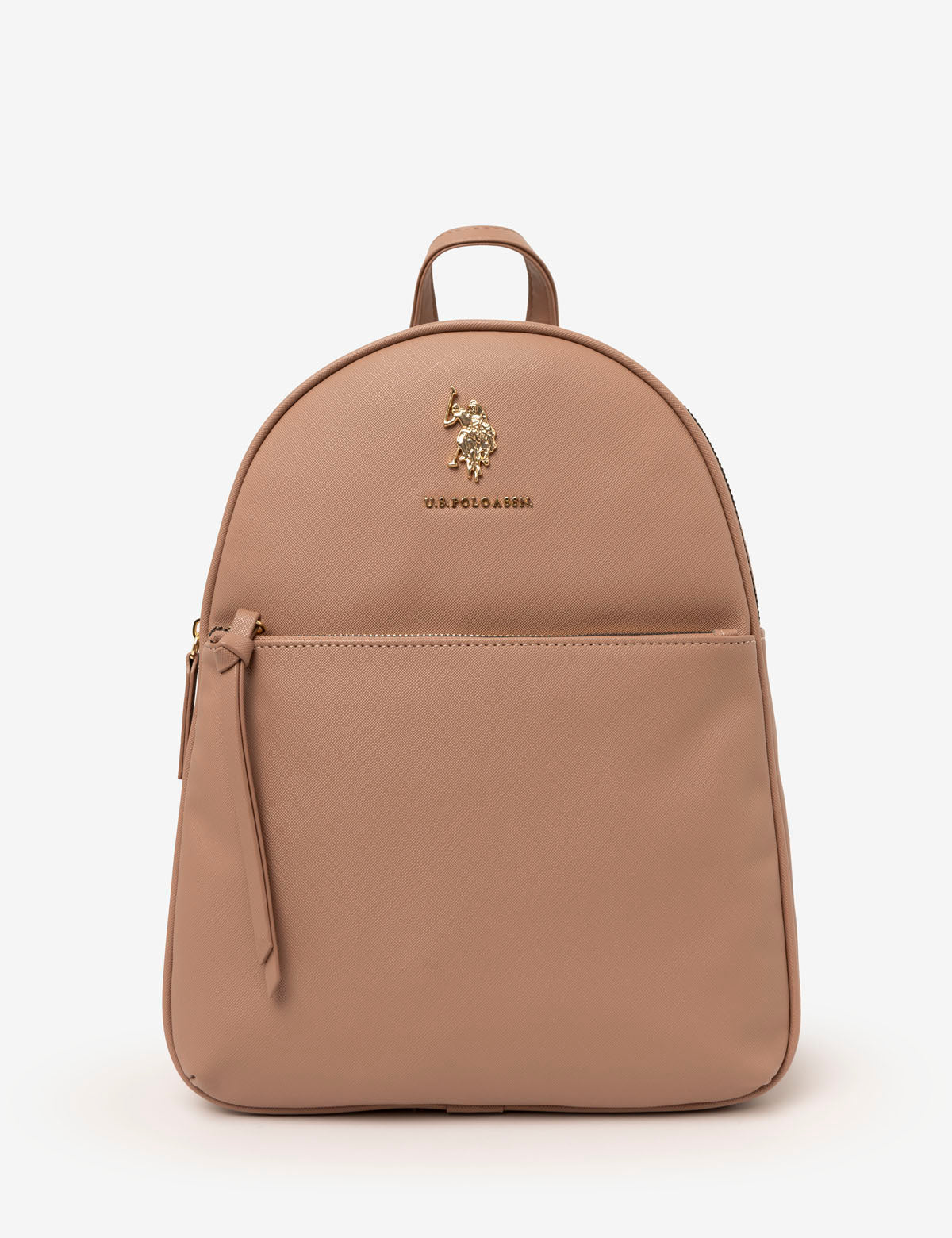 Classic Solid Backpack with Woven Straps & Zippered Pockets | [Brand Name]