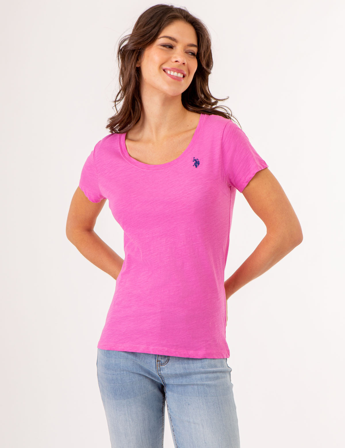 Women's Scoop Neck T-Shirt | 100% Cotton Short Sleeve Top