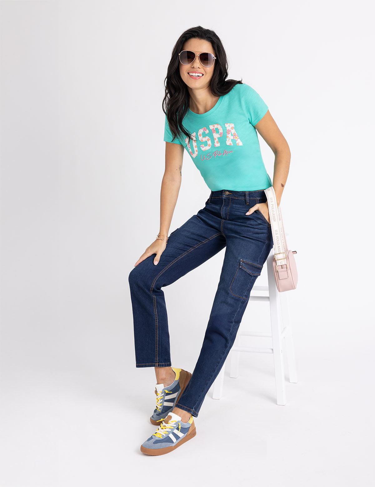 Floral Graphic Scoop Neck T-Shirt for Casual Wear | USPA