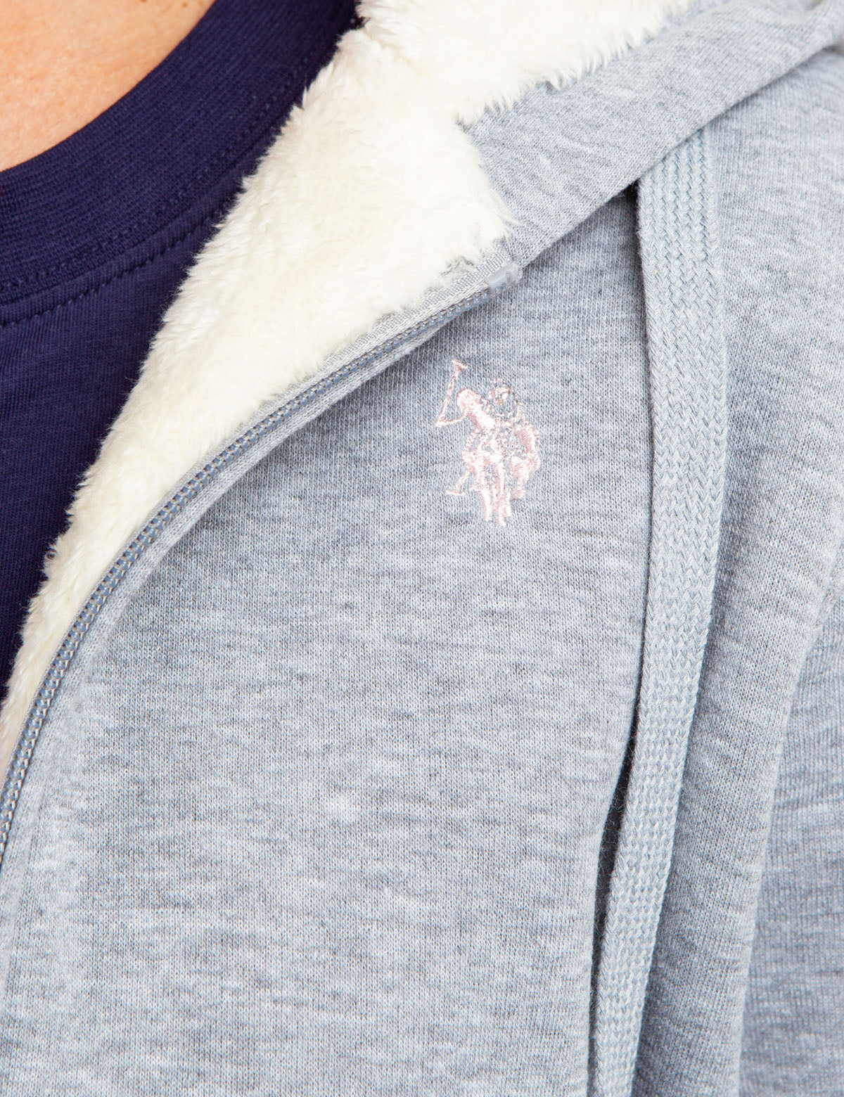 Sherpa Lined Embossed Hoodie | Cozy Winter Pullover