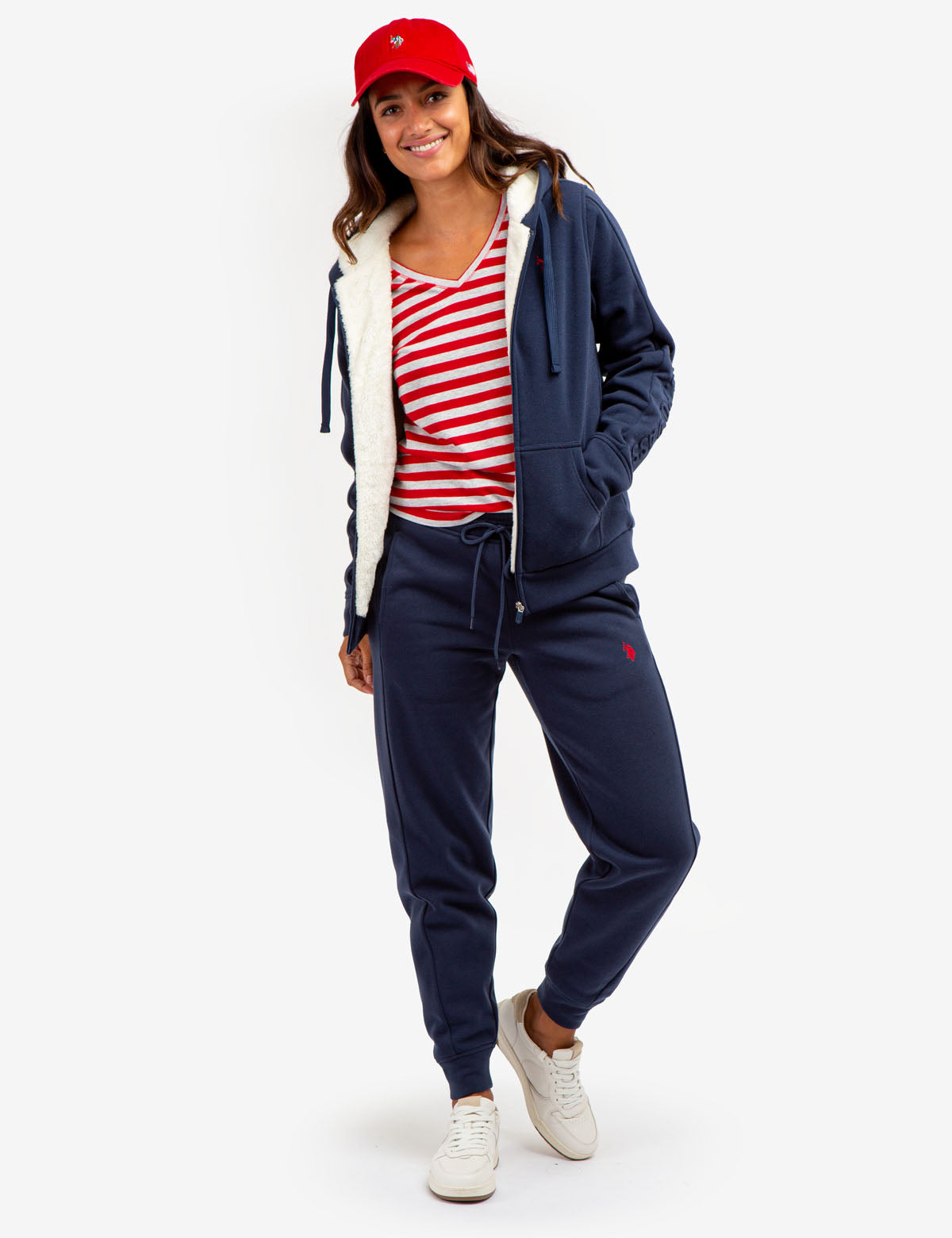 Sherpa Lined Embossed Hoodie | Cozy Winter Pullover