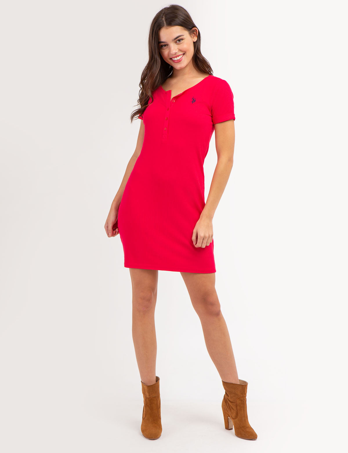 Short Sleeve Henley Dress for Women | Casual Summer Style