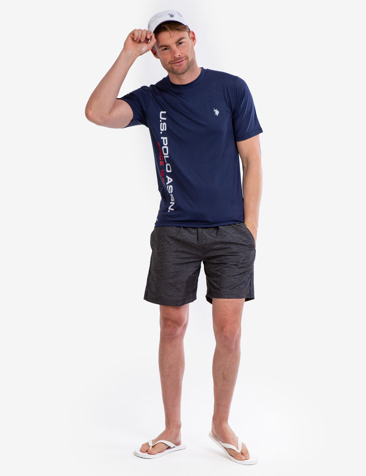 UV Protection Short Sleeve Shirt with Linear Logo | SunSafe Apparel