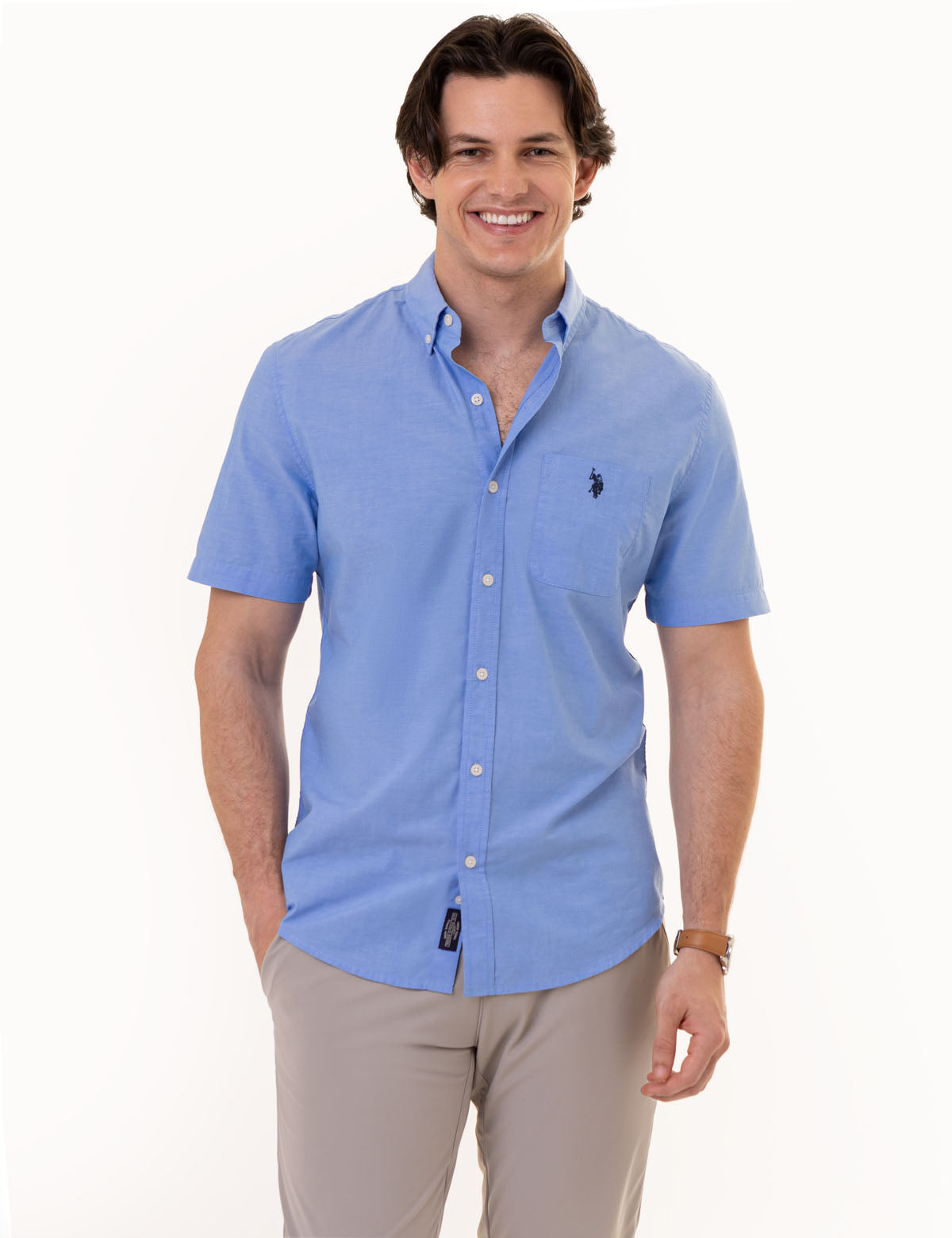 Men's Short Sleeve Madras Woven Shirt | Casual Summer Wear