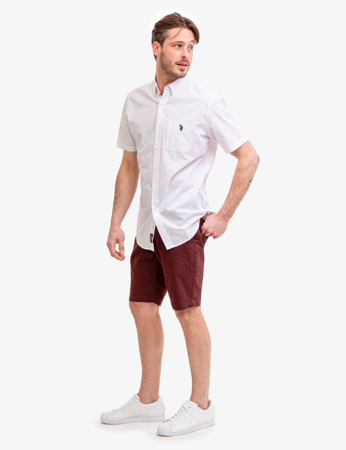 Men's Short Sleeve Madras Woven Shirt | Casual Summer Wear